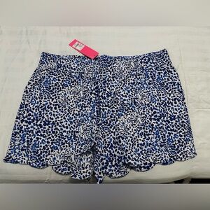 Women Lilly Pulitzer Leva Knit Shorts Resort White Twisted Up XL NWT